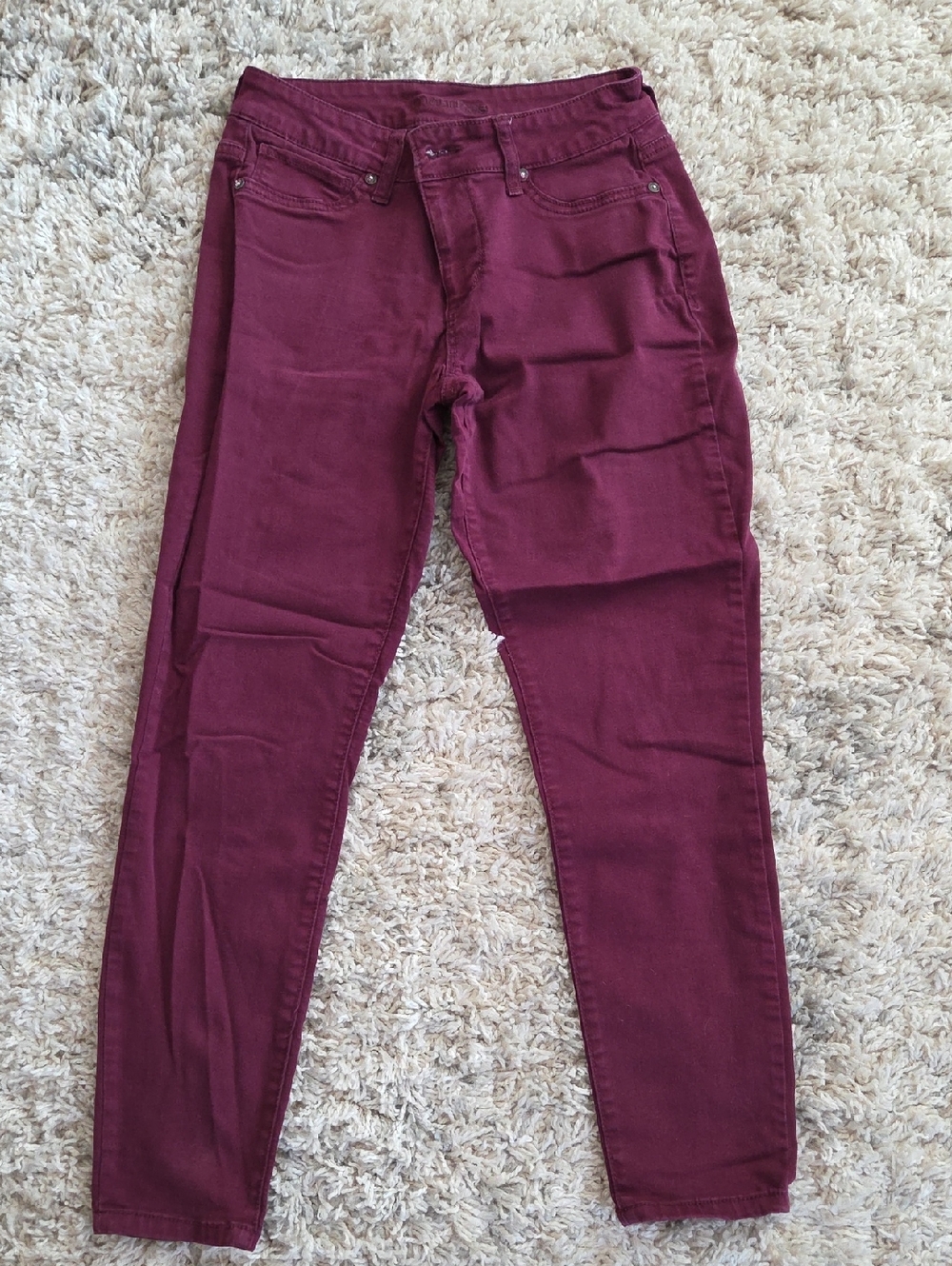 Maurices Deep Burgundy Skinny Jeans